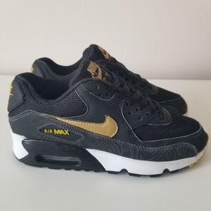 Nike Air Max - Black Gold White Youth Size 4.5Y